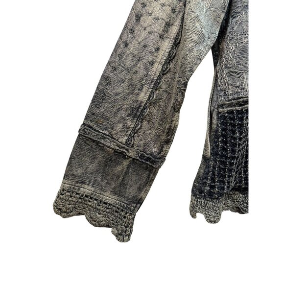 Urban Tribe Womens Textured Button-Up Jacket M Intricate Detailing & Scalloped - Picture 15 of 15